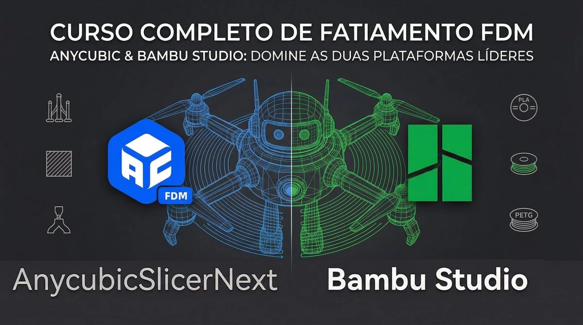Curso Básico Bambu Studio e Anycubic Slicer Next: Domine os Fatiadores Líderes de Mercado (Ebook)