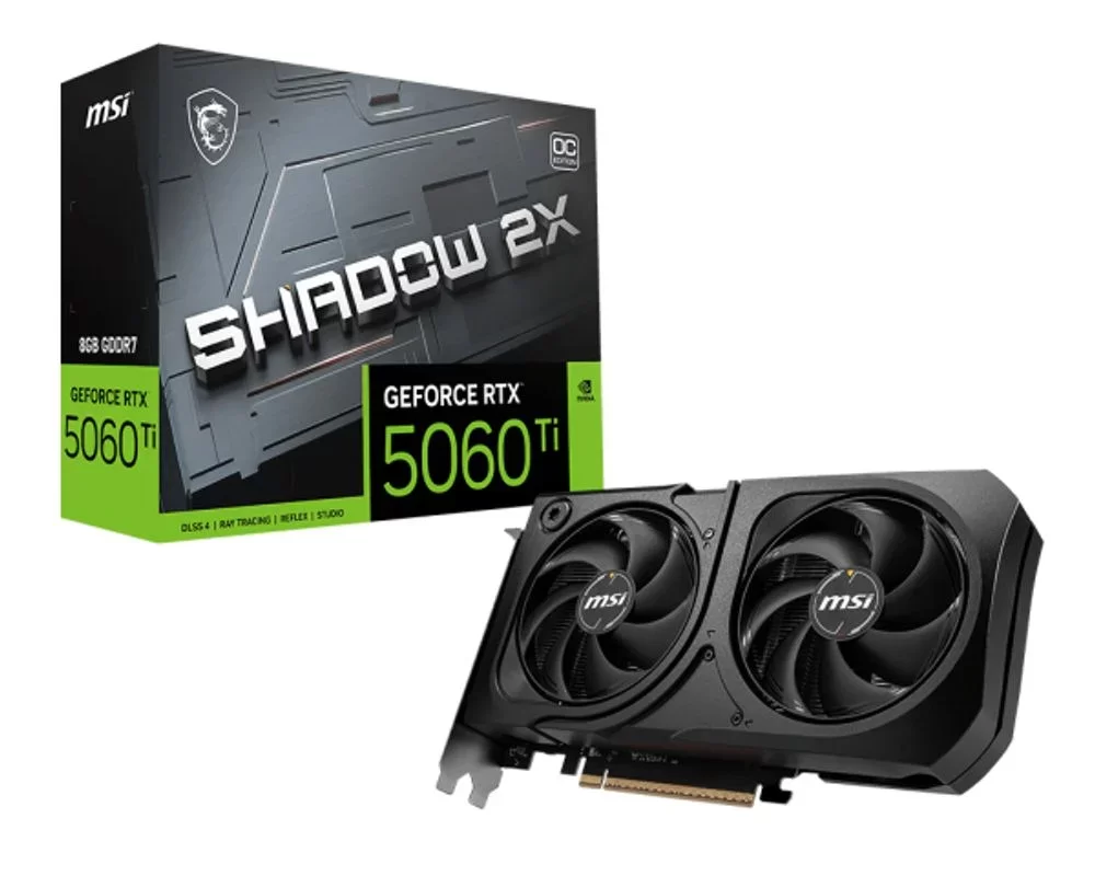 GPU NV RTX5060TI 8GB GDDR7 128BITS SHADOW 2X OC PLUS MSI 912-V536-023
