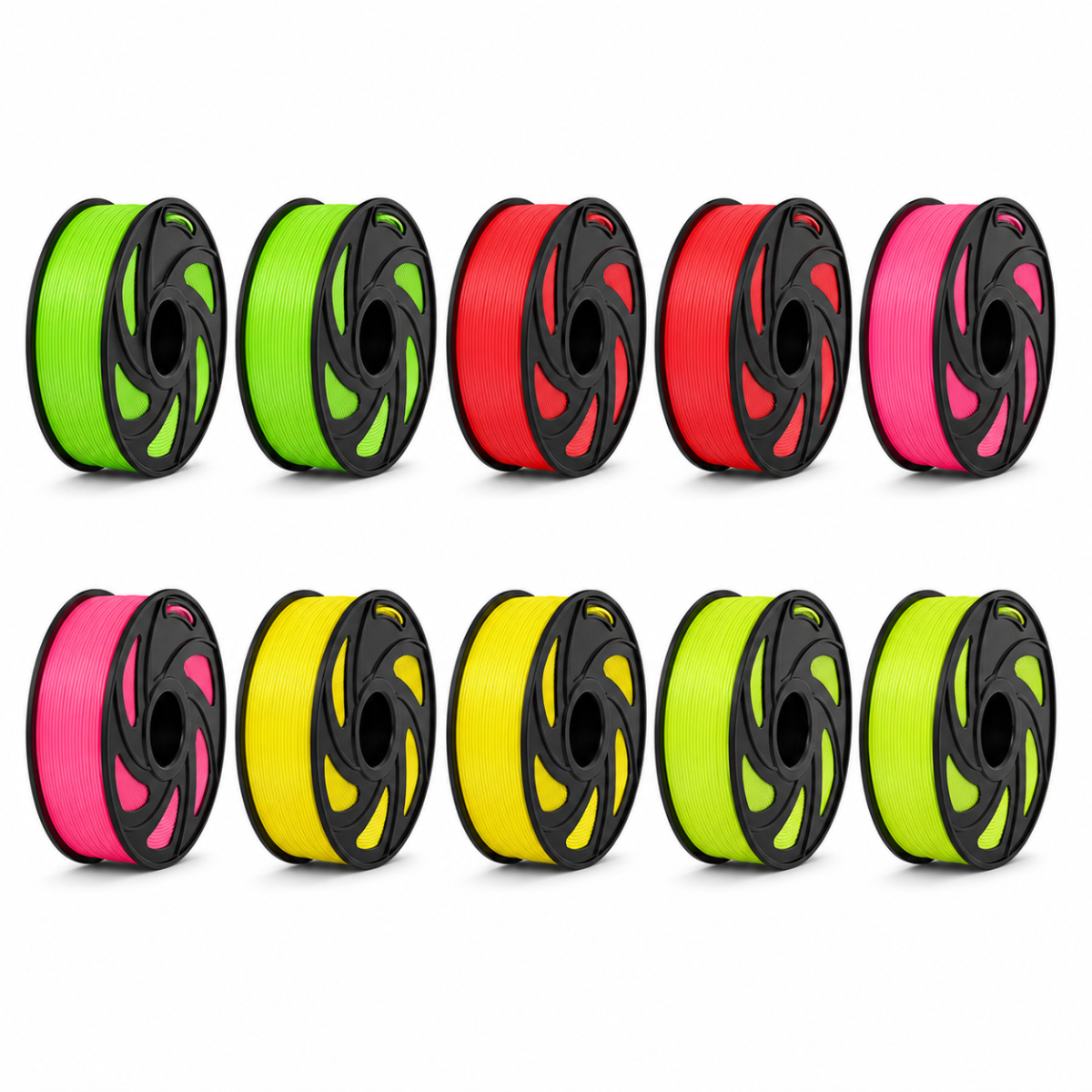 KIT 10KG FILAMENTO 3D CLOSIN PETG FLUORESCENTE
