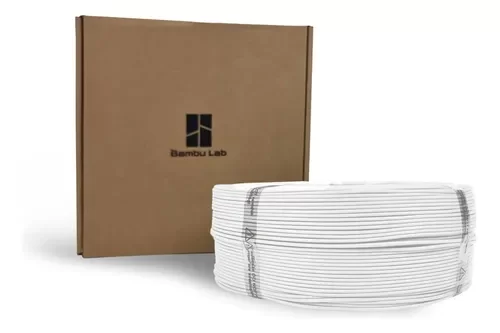 REFIL FILAMENTO 3D BAMBU LAB PLA LITE - WHITE/BRANCO - 1KG SEM CARRETEL