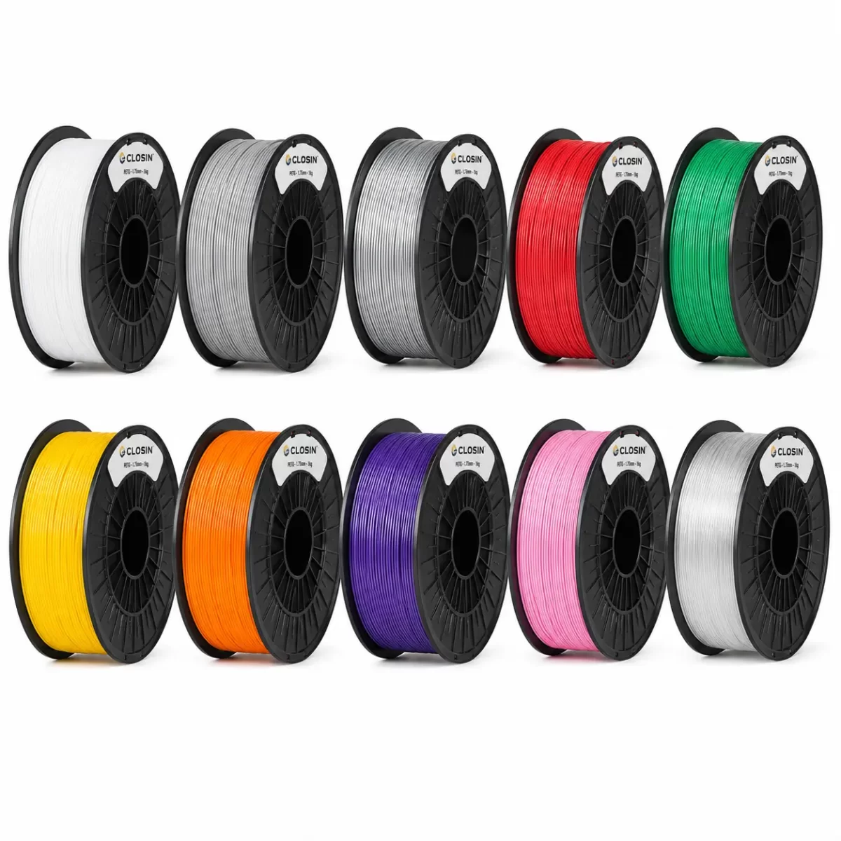 KIT 10KG FILAMENTO 3D CLOSIN PLA SUA PALETA - ESCOLHA AS CORES