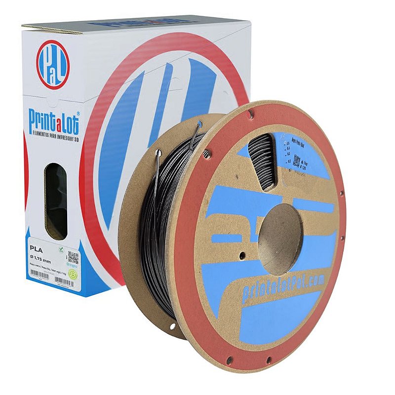 FILAMENTO PLA PRETO 1,75MM 1KG PRINTALOT