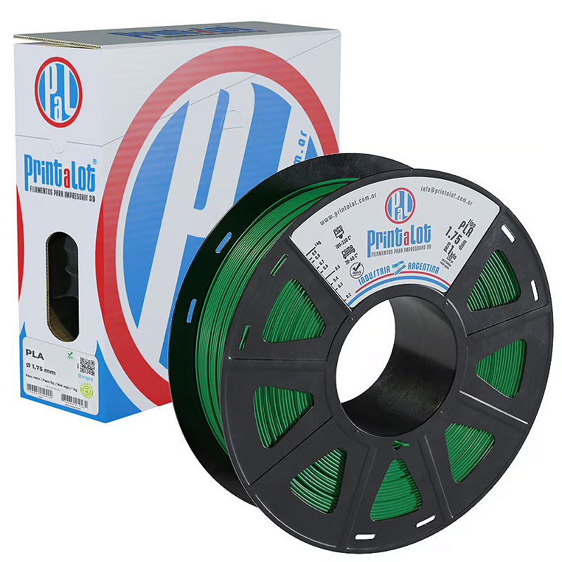 FILAMENTO PLA VERDE 1,75MM 1KG PRINTALOT