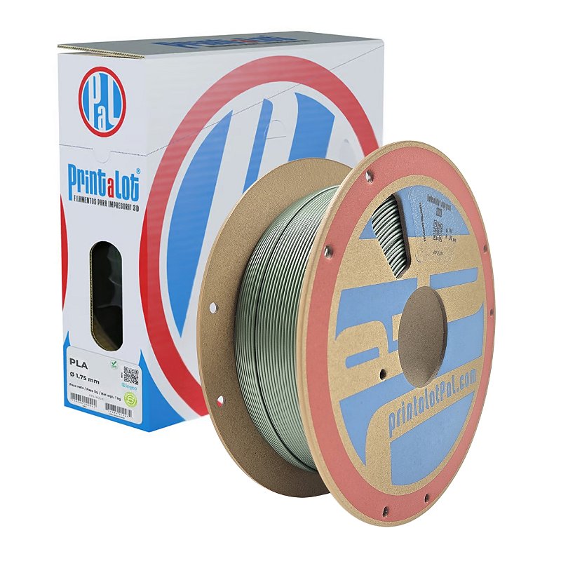FILAMENTO PLA METAL VERDE MILITAR 1,75MM 1KG PRINTALOT