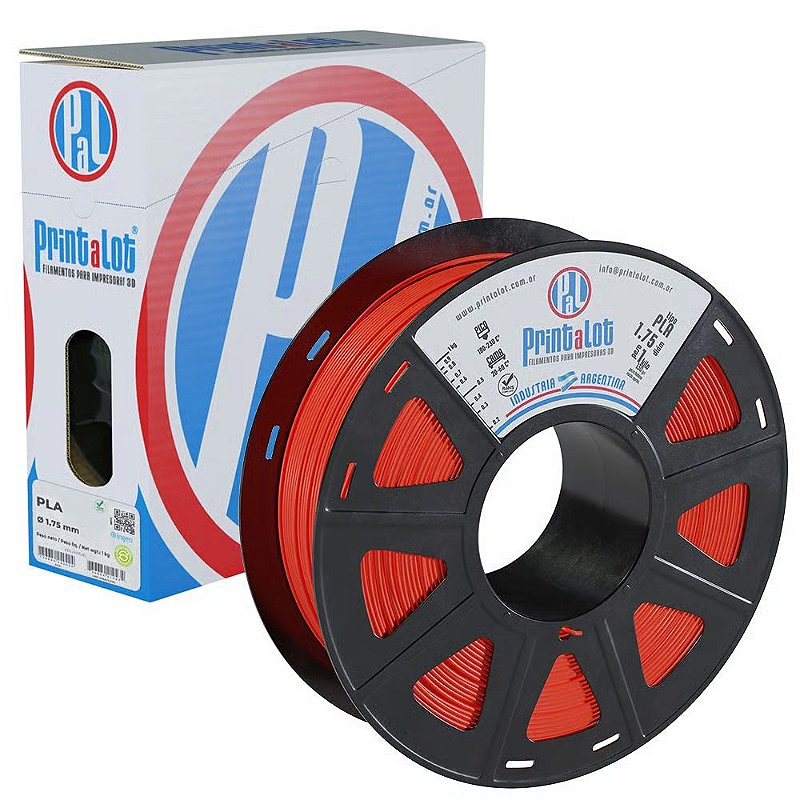 FILAMENTO PLA VERMELHO 1,75MM 1KG PRINTALOT
