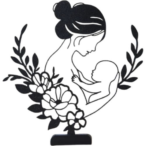 Mãe com Bebê Preto